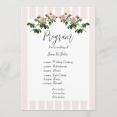 ロマンチックソフトピンク結婚式 プログラム (正面)