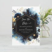 ロマンチックタイポグラフィス結婚テラス セーブザデート (スタンド正面)