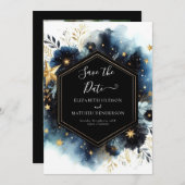 ロマンチックタイポグラフィス結婚テラス セーブザデート (正面/裏面)