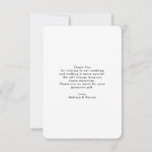 ロマンチックターコイズトロピカルビーチ結婚式感謝してい サンキューカード (裏面)