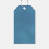 ロマンチックターコイズブルーバラ結婚ズサンキューユー ギフトタグ (裏面)