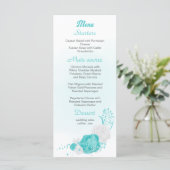 ロマンチックターコイズホワイト結婚フローラ メニュー (スタンド正面)