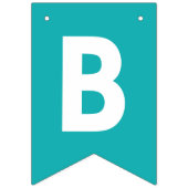 ロマンチックターコイズラブバレンタニ祝ー写真 バンティングフラッグ (第1の旗)