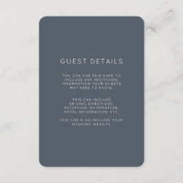 ロマンチックダスティブルー結婚ズゲスト詳細 エンクロージャーカード