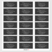 ロマンチックダークブラックゲスト住所 シール (シート)