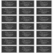 ロマンチックダークブラックゲスト住所 シール (正面)