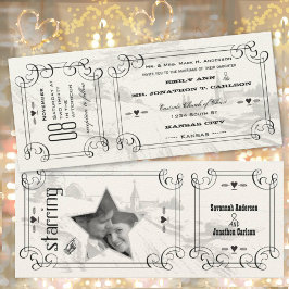 ロマンチックチャペルカントリーロードチケット結婚ズ 招待状