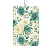 ロマンチックティール（緑がかった色）グリーンクリームバラフローラ カーエアーフレッシュナー (裏面)