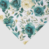 ロマンチックティール（緑がかった色）グリーンクリームバラフローラ 薄葉紙 (詳細)