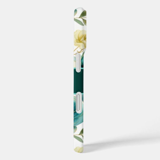 ロマンチックティール(緑がかった色)グリーンクリームバラフローラ Case-Mate iPhoneケース (裏面 / 右)