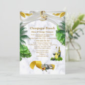 ロマンチックトロピカルウェディングアナウンスメント 招待状 (スタンド正面)