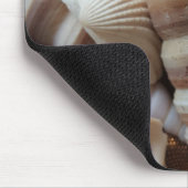 ロマンチックトロピカルエキゾチックシーシェルビーチラブ マウスパッド (コーナー)