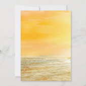 ロマンチックトロピカルサンセットビーチ結婚式 招待状 (裏面)