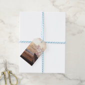 ロマンチックトロピカルビーチサンセットプルメリア ギフトタグ (より糸付き)