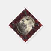 ロマンチックドラキュラズヴァンパイアキャッスルハローウィンパーティ スタンダードカクテルナプキン (角)