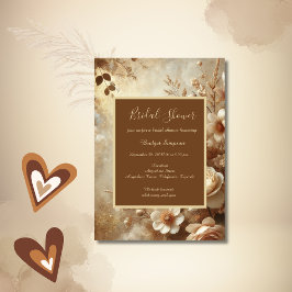 ロマンチックドリーミーフローラブライダルシャワー 招待状