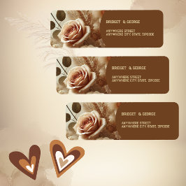 ロマンチックドリーミー結婚フローラ差出人住所 ラベル