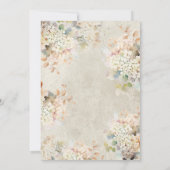 ロマンチックニュートラルヴィンテージアジサイブライダルシャワー 招待状 (裏面)