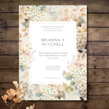 ロマンチックニュートラルヴィンテージアジサイ結婚ズ