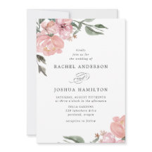 ロマンチックニュートラル赤面ウォーターカラーフローラ | 結婚s