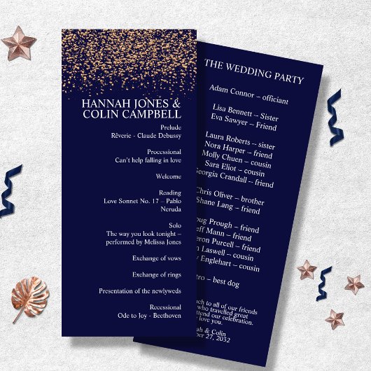 ロマンチックネイビーバラ金ゴールドスターダスト プログラム