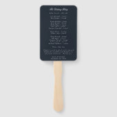 ロマンチックネイビーブルー赤面ピンクフローラプログラム ハンドファン (裏面)