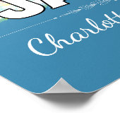 ロマンチックハネムーンバケーションジャマイカアイランドマップ ポスター (角)