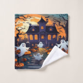 ロマンチックハロウィーン幽霊フェスティバル バスタオルセット (ウォッシュタオル)
