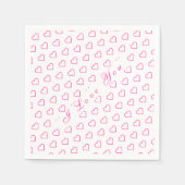 ロマンチックハートのナプキン - 愛してる スタンダードカクテルナプキン (正面)