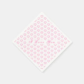 ロマンチックハートのナプキン - 愛してる スタンダードカクテルナプキン (角)