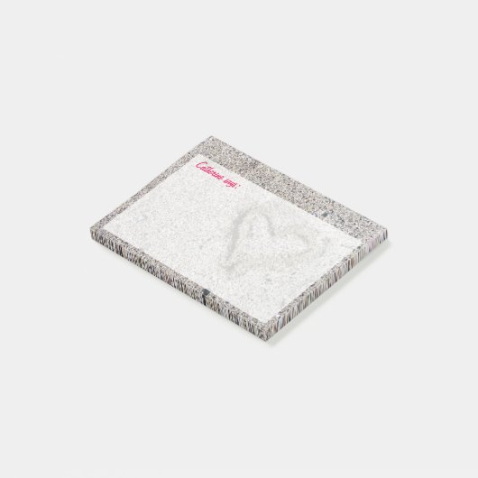 ロマンチックハートインサンドウィズカスタム文字 ポストイット (アングル)