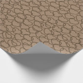 ロマンチックハートクラフトスタイル ラッピングペーパー (角)