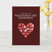 ロマンチックハートコラージュバレンタイン カード (黄色い花)