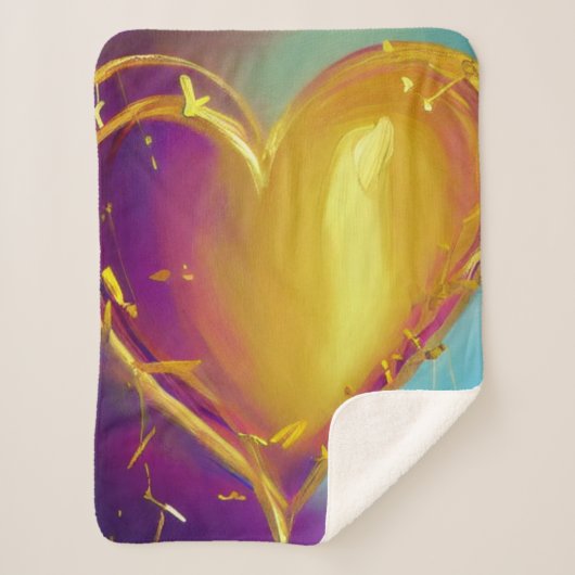 ロマンチックハートシェルパブランケット シェルパブランケット (正面)