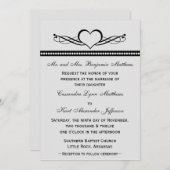 ロマンチックハートスワール結婚式招待状 招待状 (正面/裏面)