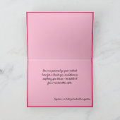 ロマンチックハートピンクの花 カード (内部)