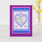 ロマンチックハート ウェディングアニバーサリー フォトカード カード (黄色い花)