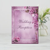 ロマンチックハート＆フラワーズフレーム結婚披露宴 招待状 (スタンド正面)