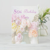 ロマンチックバラがJars 80歳の誕生パーティー 招待状 (スタンド正面)