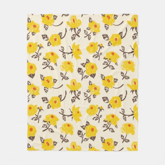 ロマンチックバラガーデンフリースブランケット フリースブランケット (正面)