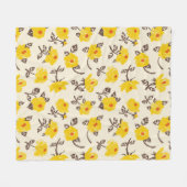 ロマンチックバラガーデンフリースブランケット フリースブランケット (正面(横))