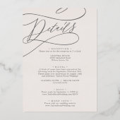 ロマンチックバラゴールドフォイル | 赤面が全結婚て 箔招待状 (裏面)