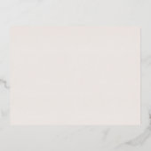 ロマンチックバラゴールドフォイル |赤面シンプルRSVPカード 箔招待状ポストカード (裏面)