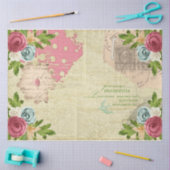 ロマンチックバラシリーズデザイン10 薄葉紙 (クラフト)