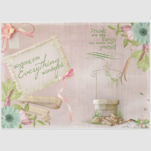 ロマンチックバラシリーズデザイン15 薄葉紙 (正面)