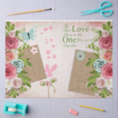 ロマンチックバラシリーズデザイン8 薄葉紙 (クラフト)