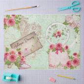 ロマンチックバラシリーズデザイン9 薄葉紙 (クラフト)