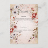 ロマンチックバラピンク金ゴールドフローラ詳細 エンクロージャーカード (正面)