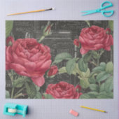 ロマンチックバラフランスのエフエマコラージュティッシュペーパー 薄葉紙 (クラフト)