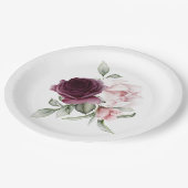 ロマンチックバララグジュアリーウォーターカラーボタニカル ペーパープレート (アングル)